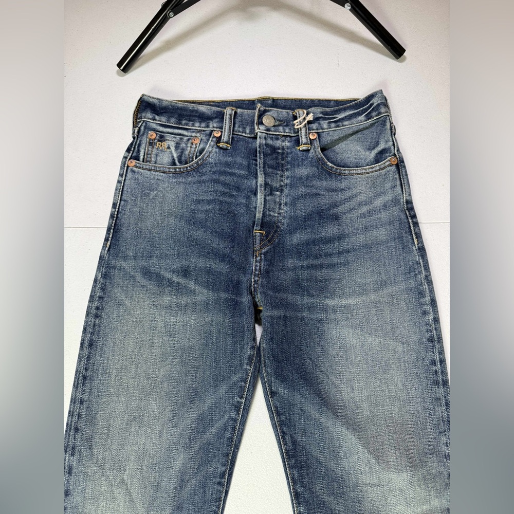 Ralph Lauren Double RL Straight Leg Jeans - Classic Indigo Blue - Picture 7 of 14